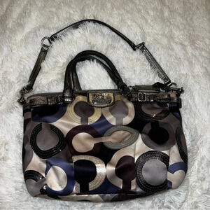 Y2K Coach Multicolor Signature Sequins Satin Madison Op Art 90’s / 2000’s Bag